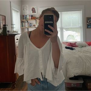 White Free People Top